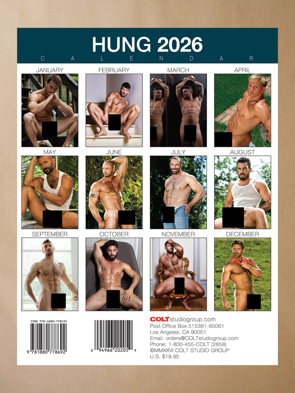 2026 HUNG CALENDAR | COLT STUDIOS (AUTOGRAPHED) 2026 HUNG CALENDAR | COLT STUDIOS (AUTOGRAPHED)
